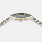Men Quartz Green Dial Analog Stainless Steel Watch SFTV00225