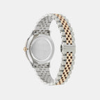Men Quartz Silver Dial Analog Stainless Steel Watch SFTV00325
