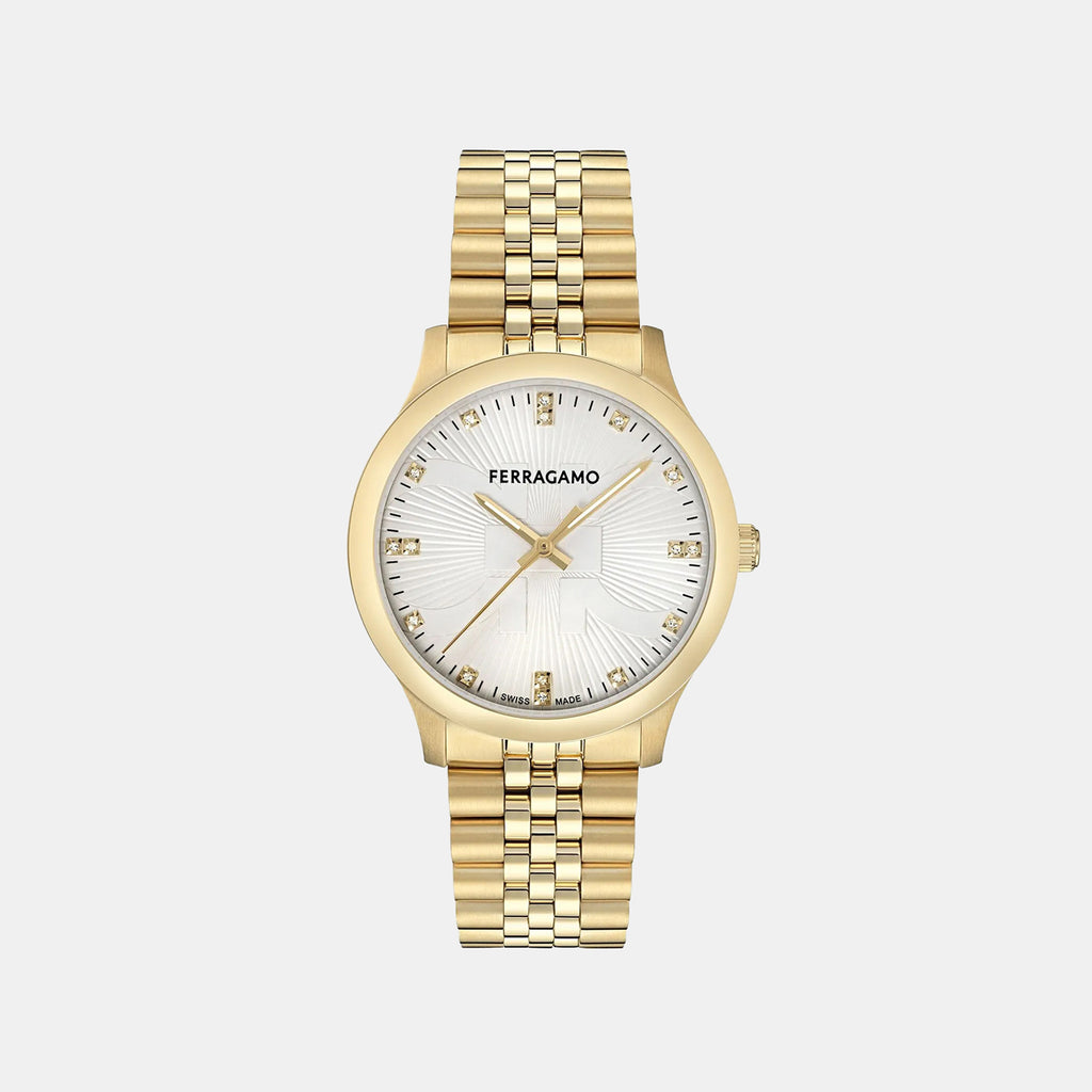 Duo Men Quartz Silver Dial Analog Stainless Steel Watch SFTV00425