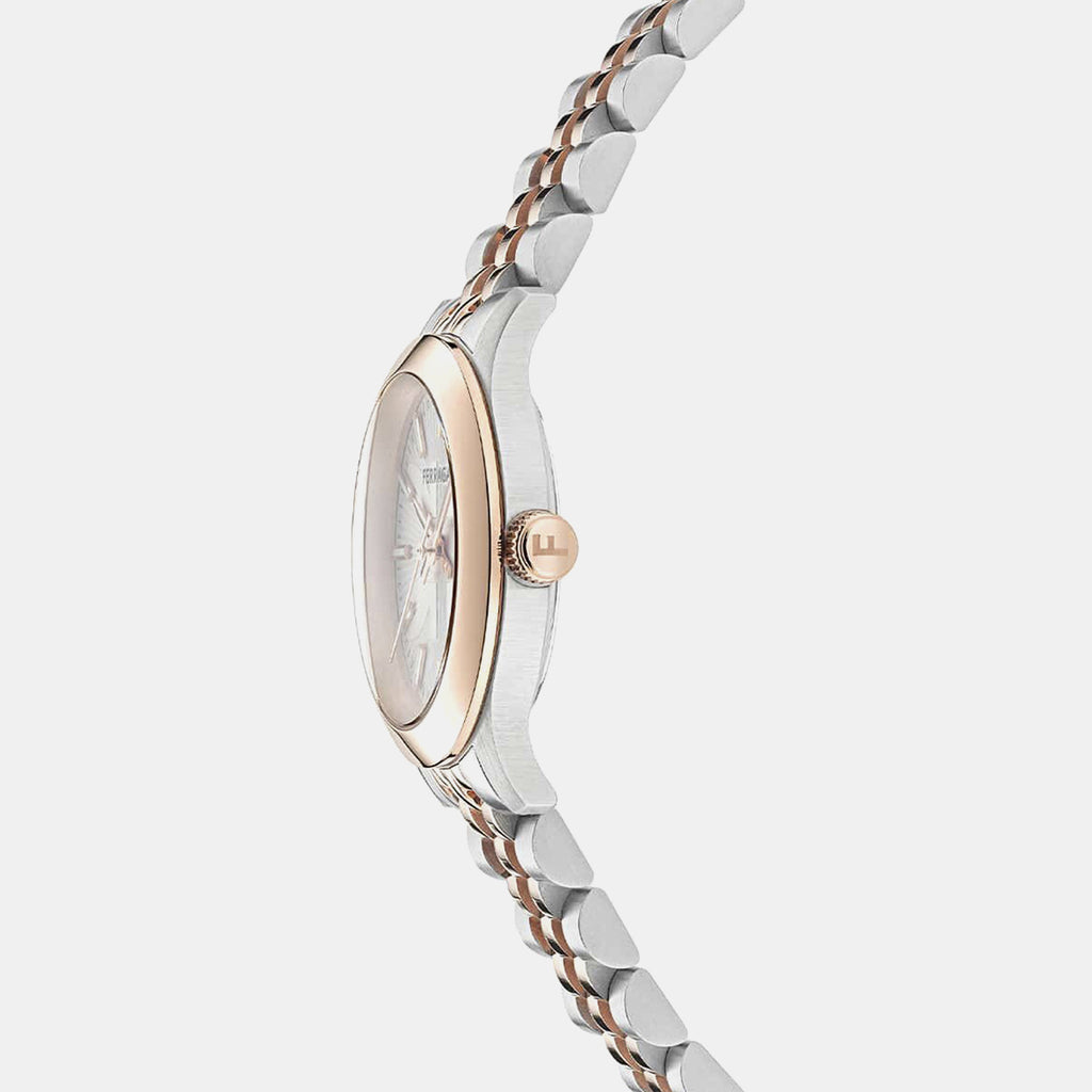 Women Quartz Grey Dial Analog Stainless Steel Watch SFTY00325