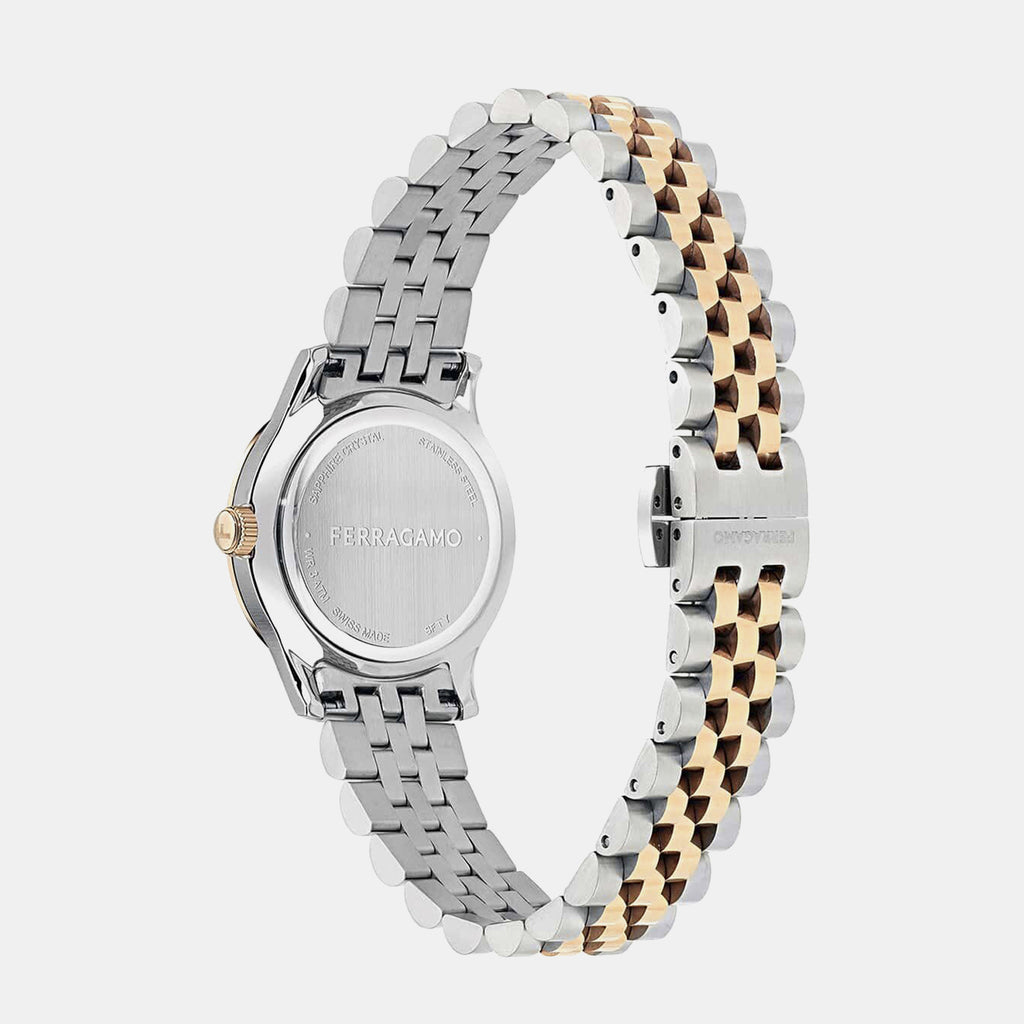 Women Quartz Grey Dial Analog Stainless Steel Watch SFTY00325