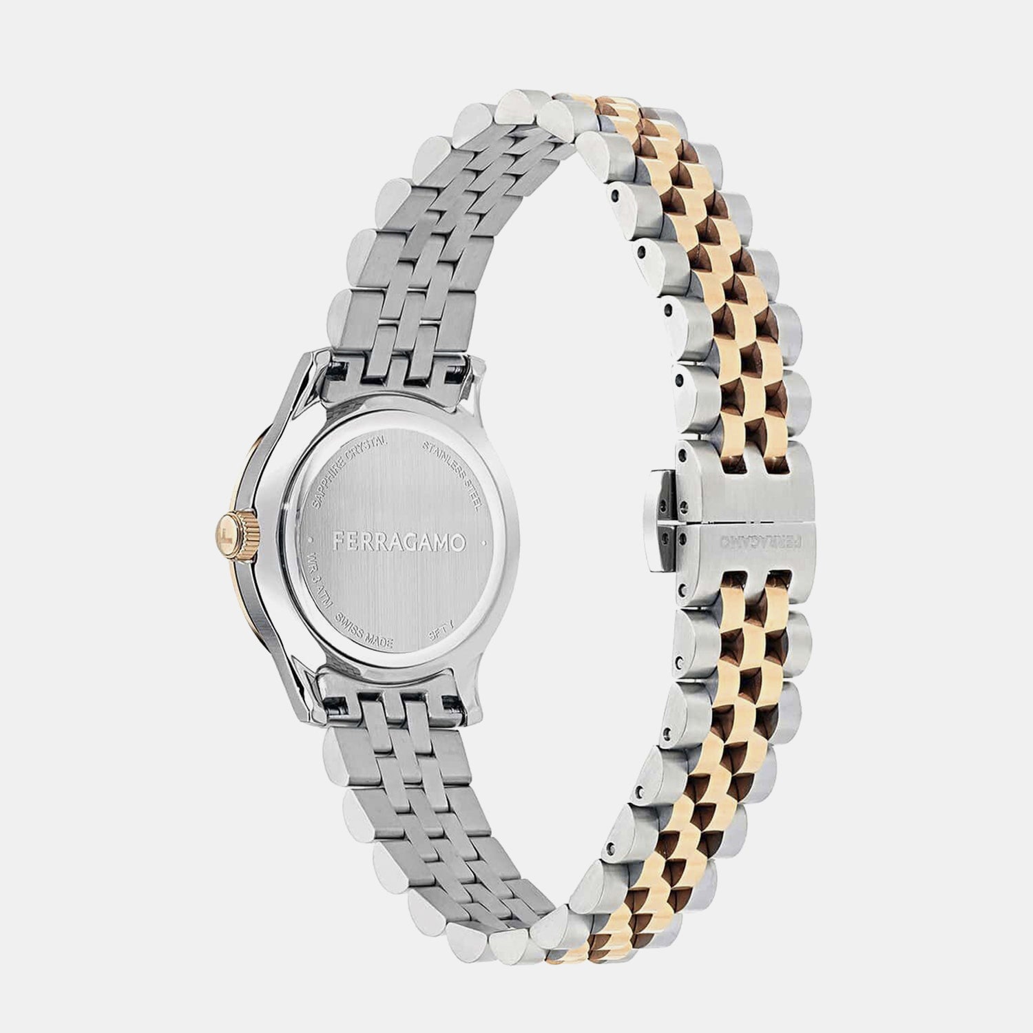 Women Quartz Grey Dial Analog Stainless Steel Watch SFTY00325