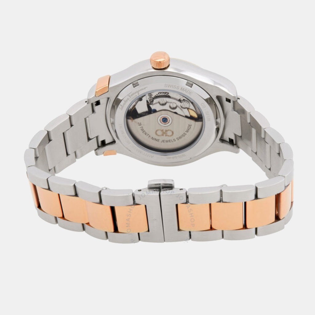 Men Automatic Black Dial Analog Stainless Steel Watch SFU800424