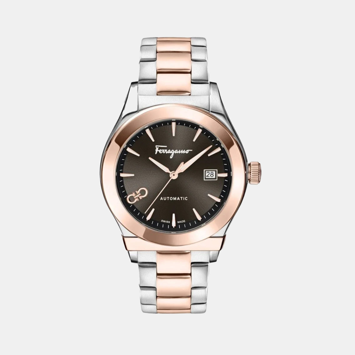Men Automatic Black Dial Analog Stainless Steel Watch SFU800424
