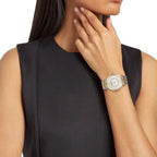 Women Quartz White Dial Analog Stainless Steel Watch SFUQ00624