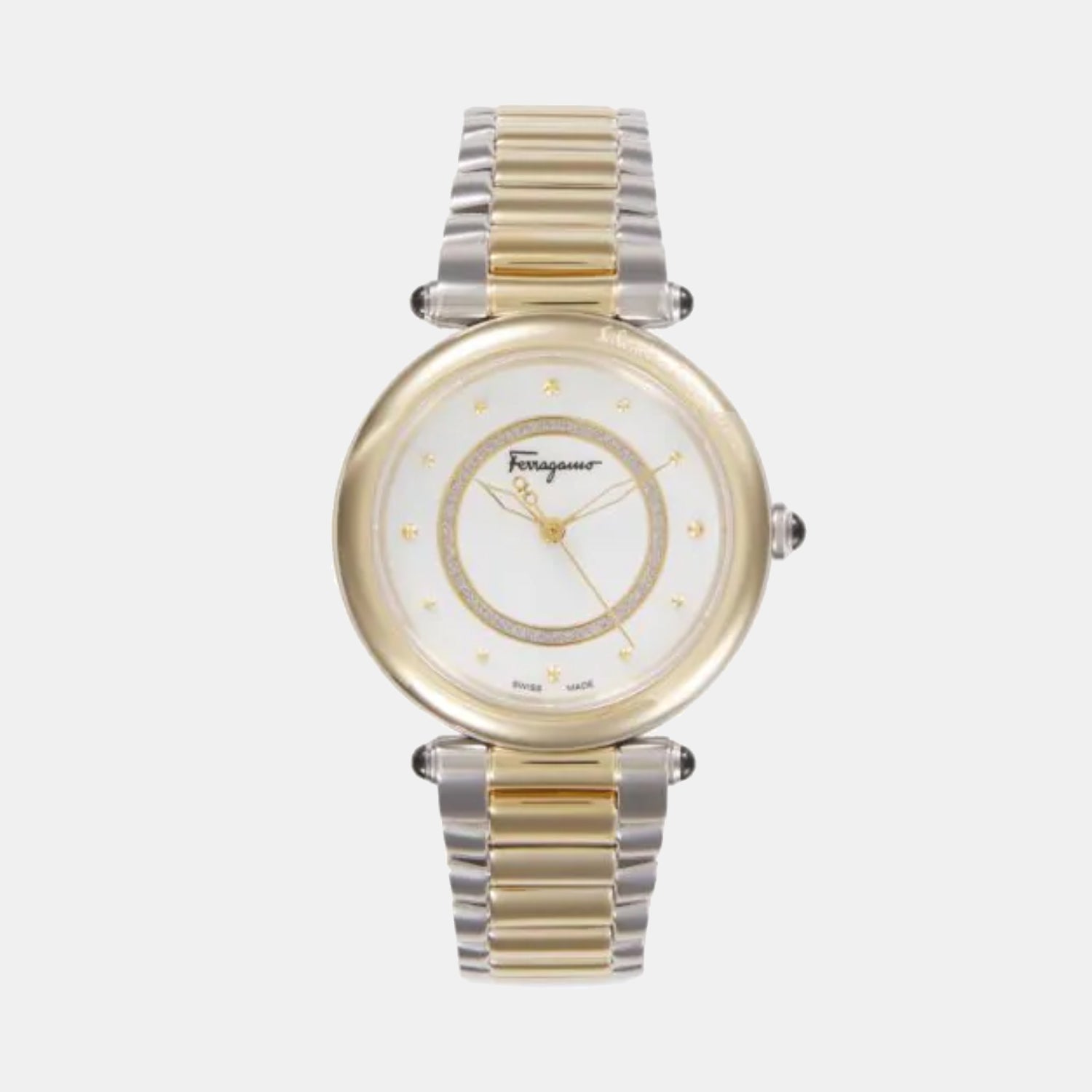 Women Quartz White Dial Analog Stainless Steel Watch SFUQ00624