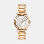 Women Quartz White Dial Analog Stainless Steel Watch SFUQ00824