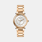 Women Quartz White Dial Analog Stainless Steel Watch SFUQ00824