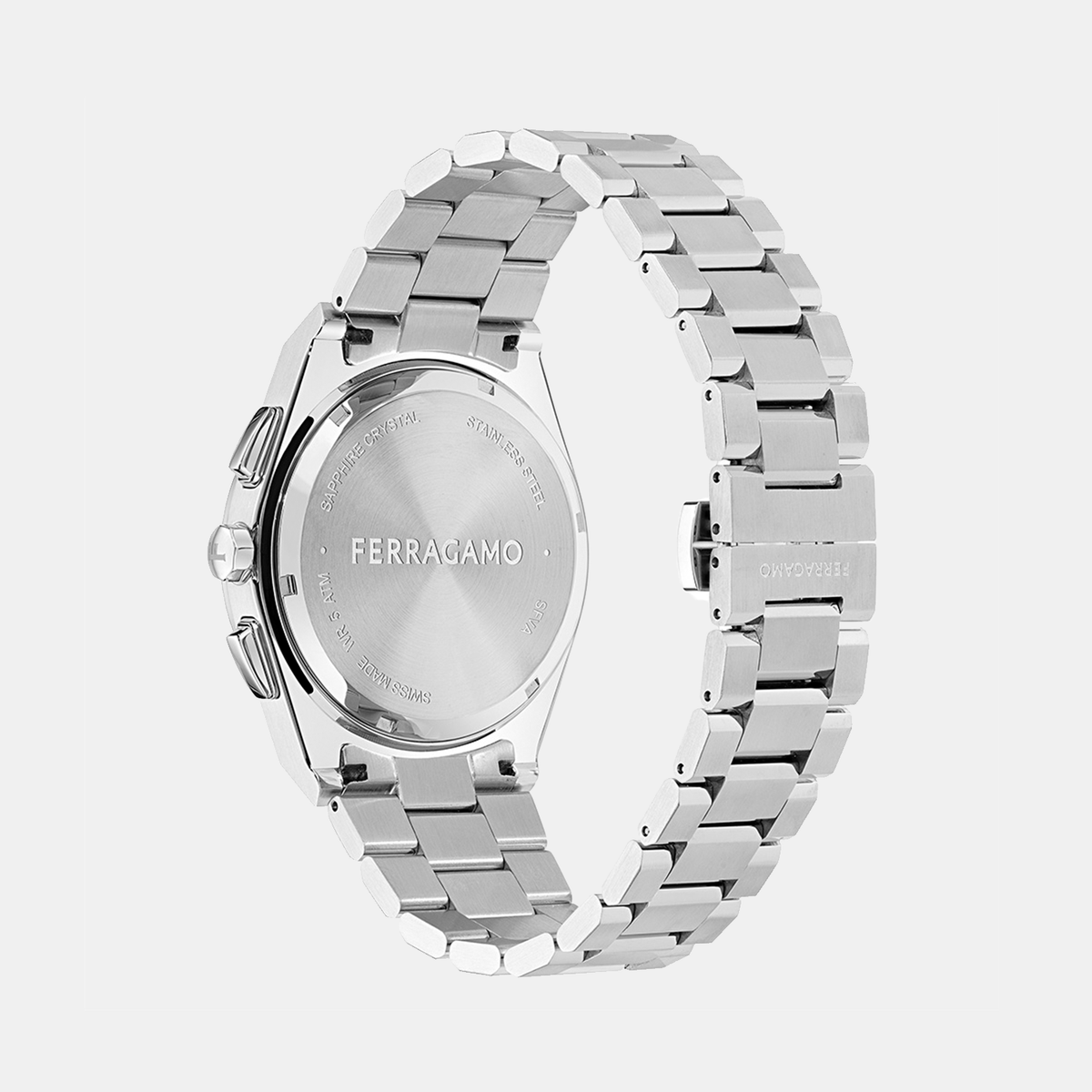Ferragamo Men Round Black watch