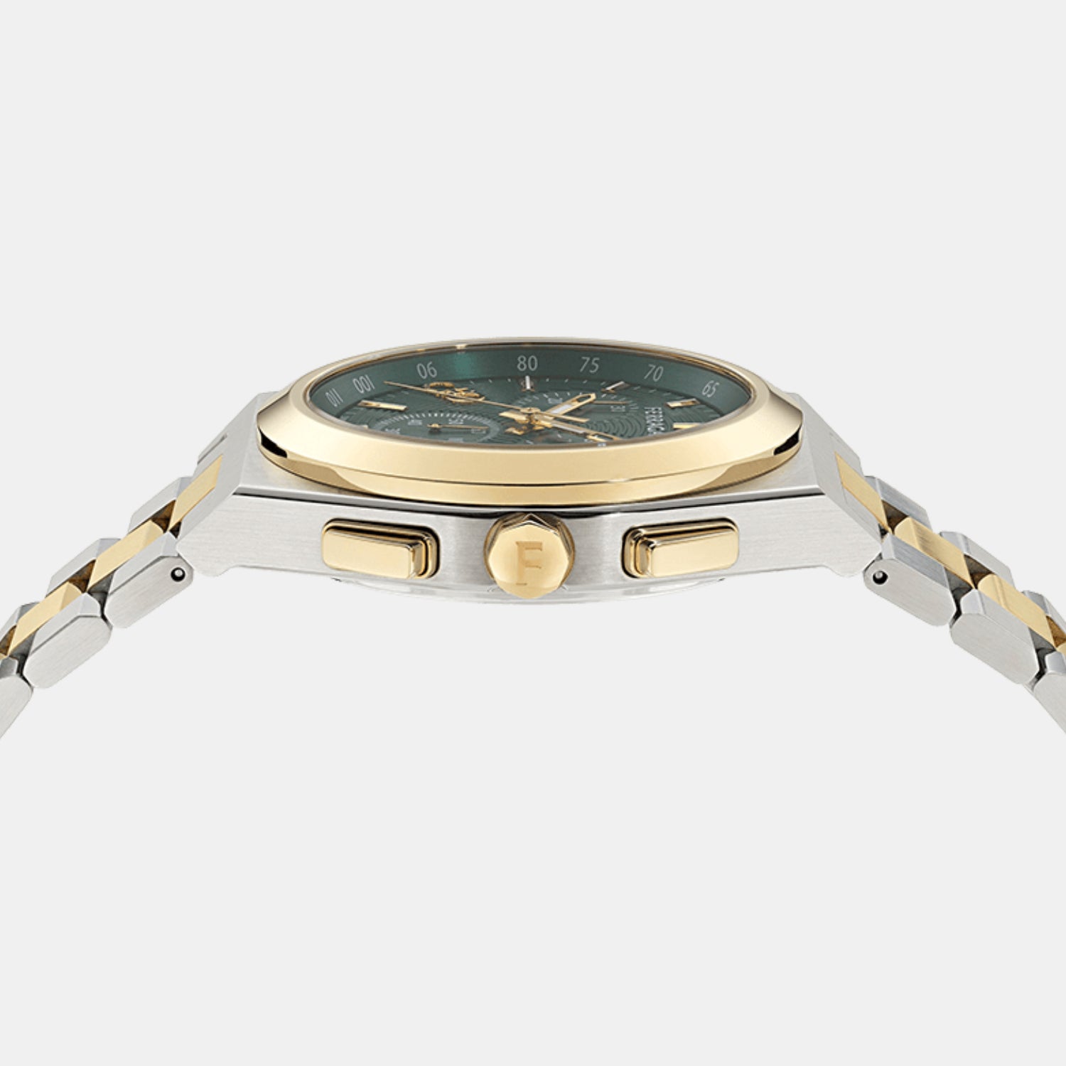 Men Quartz Green Dial Chronograph Stainless Steel Watch SFVA00424