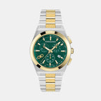 Men Quartz Green Dial Chronograph Stainless Steel Watch SFVA00424