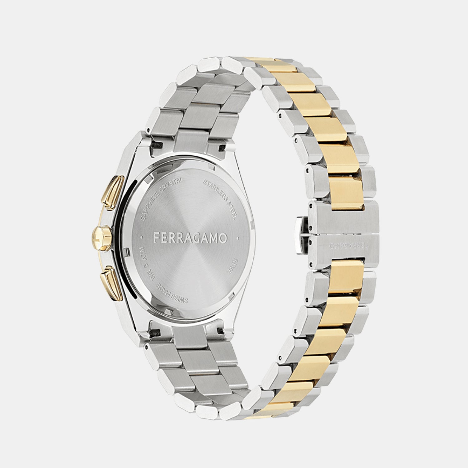 Men Quartz Green Dial Chronograph Stainless Steel Watch SFVA00424