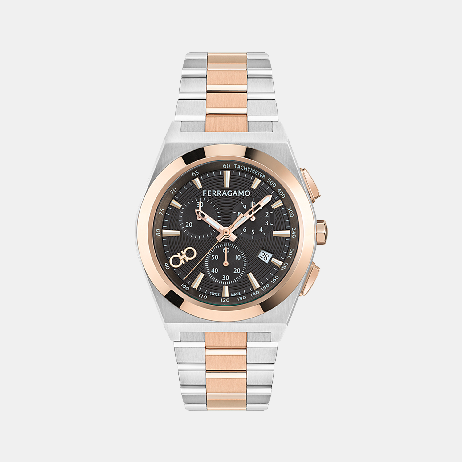 Ferragamo Round Brown Chronograph watch