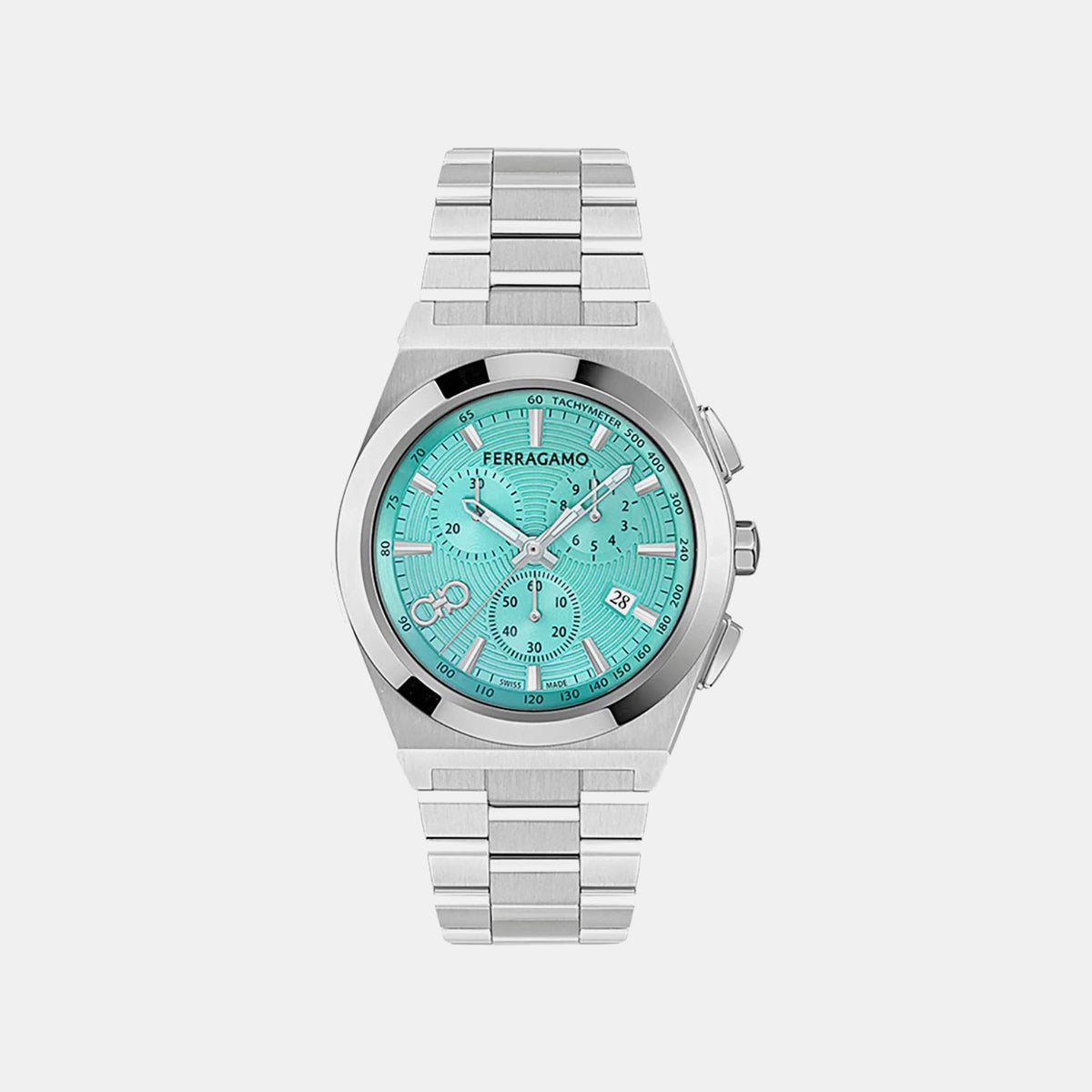 Men Quartz Blue Dial Chronograph Stainless Steel Watch SFVA00624