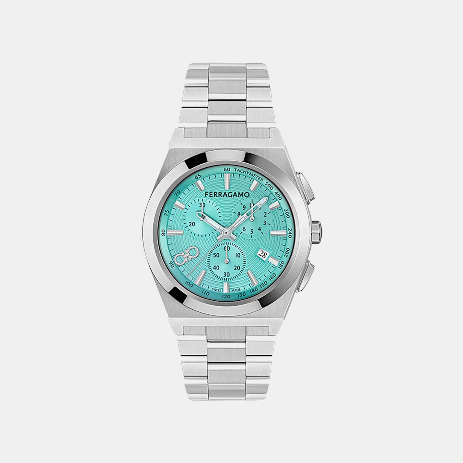 Men Quartz Blue Dial Chronograph Stainless Steel Watch SFVA00624