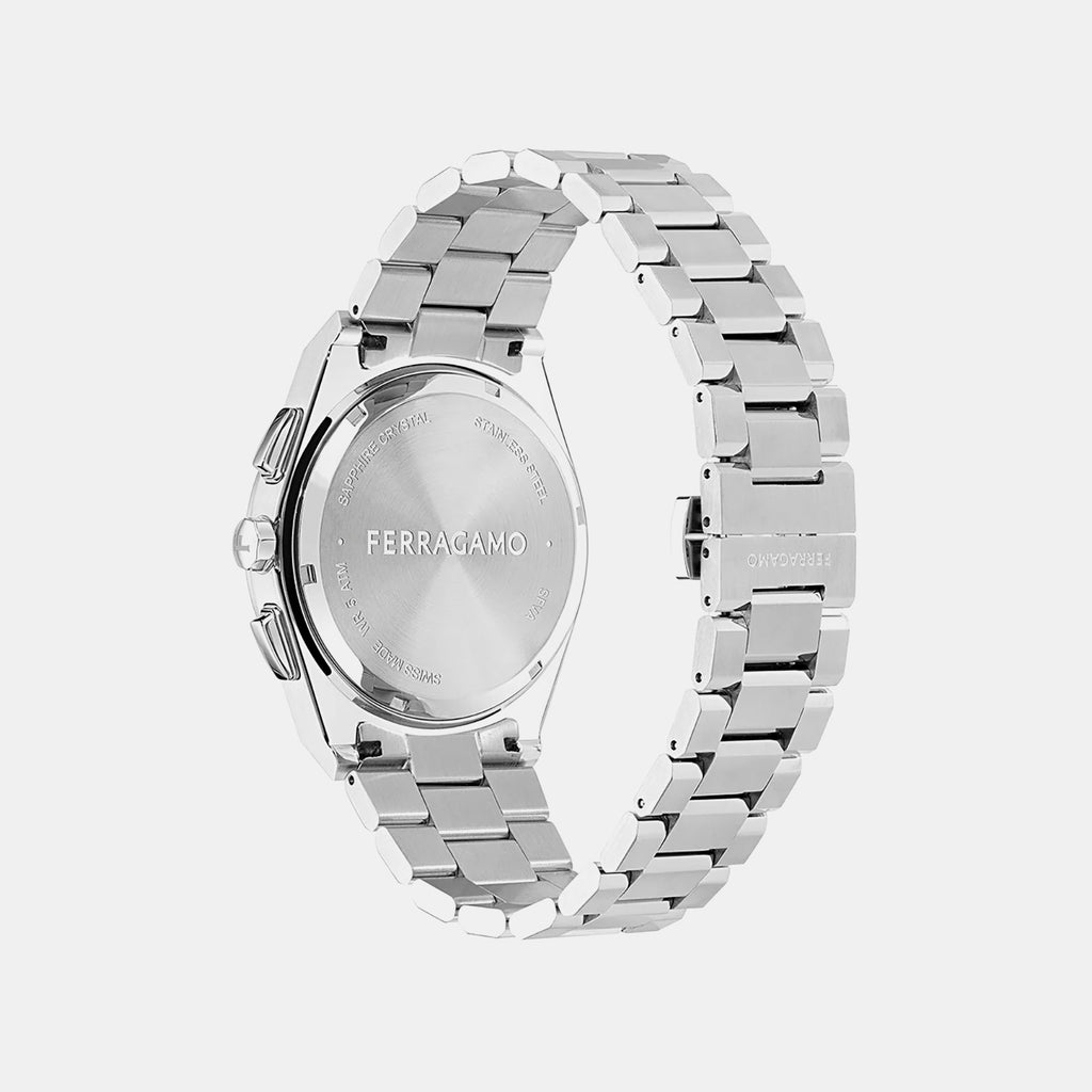 Men Quartz Blue Dial Chronograph Stainless Steel Watch SFVA00624