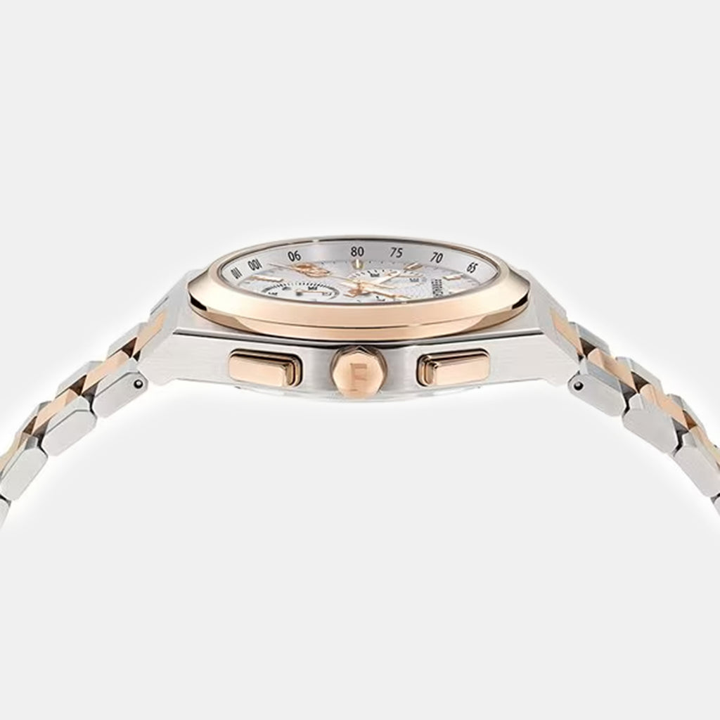 Vega Men Quartz Silver Dial Chronograph Stainless Steel Watch SFVA00925