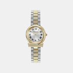Women Quartz White Dial Analog Stainless Steel Watch SFVB00424