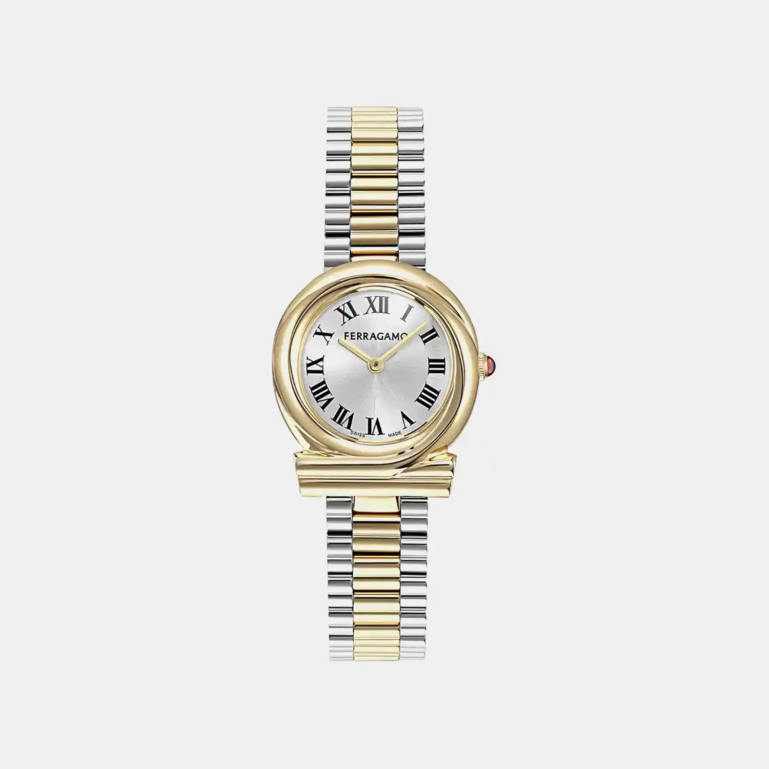 Women Quartz White Dial Analog Stainless Steel Watch SFVB00424