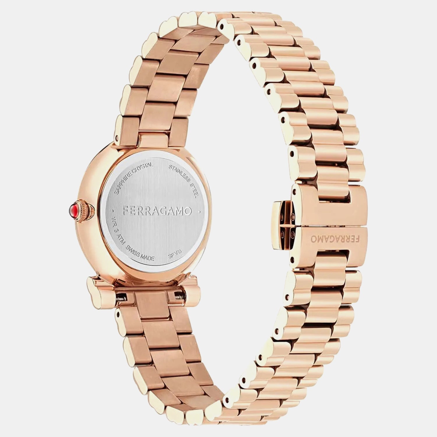 Women Quartz Burgundy Dial Analog Stainless Steel Watch SFVB01325