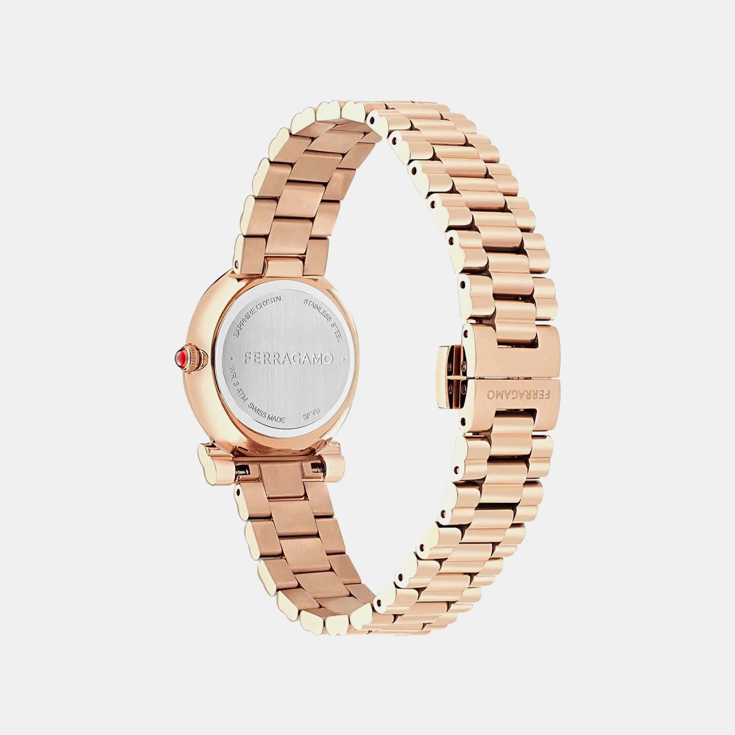 Women Quartz Burgundy Dial Analog Stainless Steel Watch SFVB01325