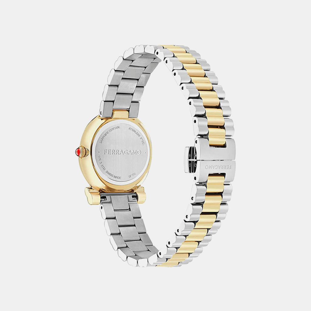 Women Quartz Green Dial Analog Stainless Steel Watch SFVB01425