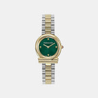 Women Quartz Green Dial Analog Stainless Steel Watch SFVB01425