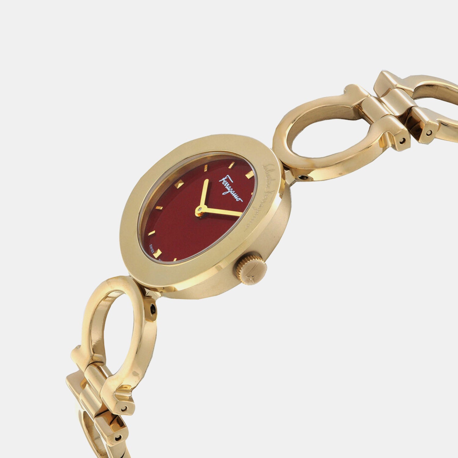 Ya-Gancino Bracelet 28Mm Women Quartz Red Dial Analog Stainless Steel Watch SFYA00621