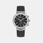 Yb-Ferragamo Ora 40Mm Spe Unisex Quartz Black Dial Chronograph Rubber Watch SFYB02024