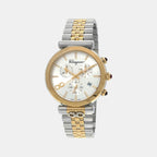 Unisex Quartz White Dial Chronograph Stainless Steel Watch SFYB02324