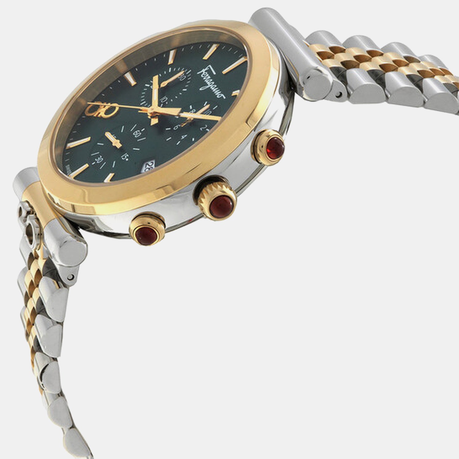 Unisex Quartz Green Dial Chronograph Stainless Steel Watch SFYB02424
