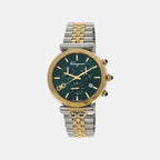 Unisex Quartz Green Dial Chronograph Stainless Steel Watch SFYB02424