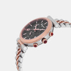 Unisex Quartz Black Dial Chronograph Stainless Steel Watch SFYB02524