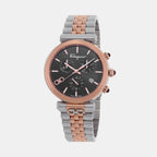 Unisex Quartz Black Dial Chronograph Stainless Steel Watch SFYB02524