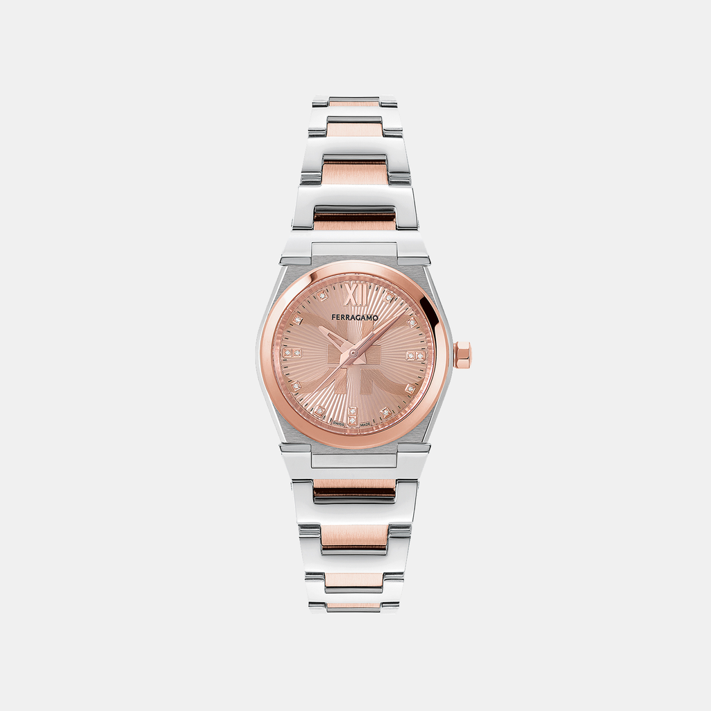 Ferragamo Round Rose Gold Analog watch