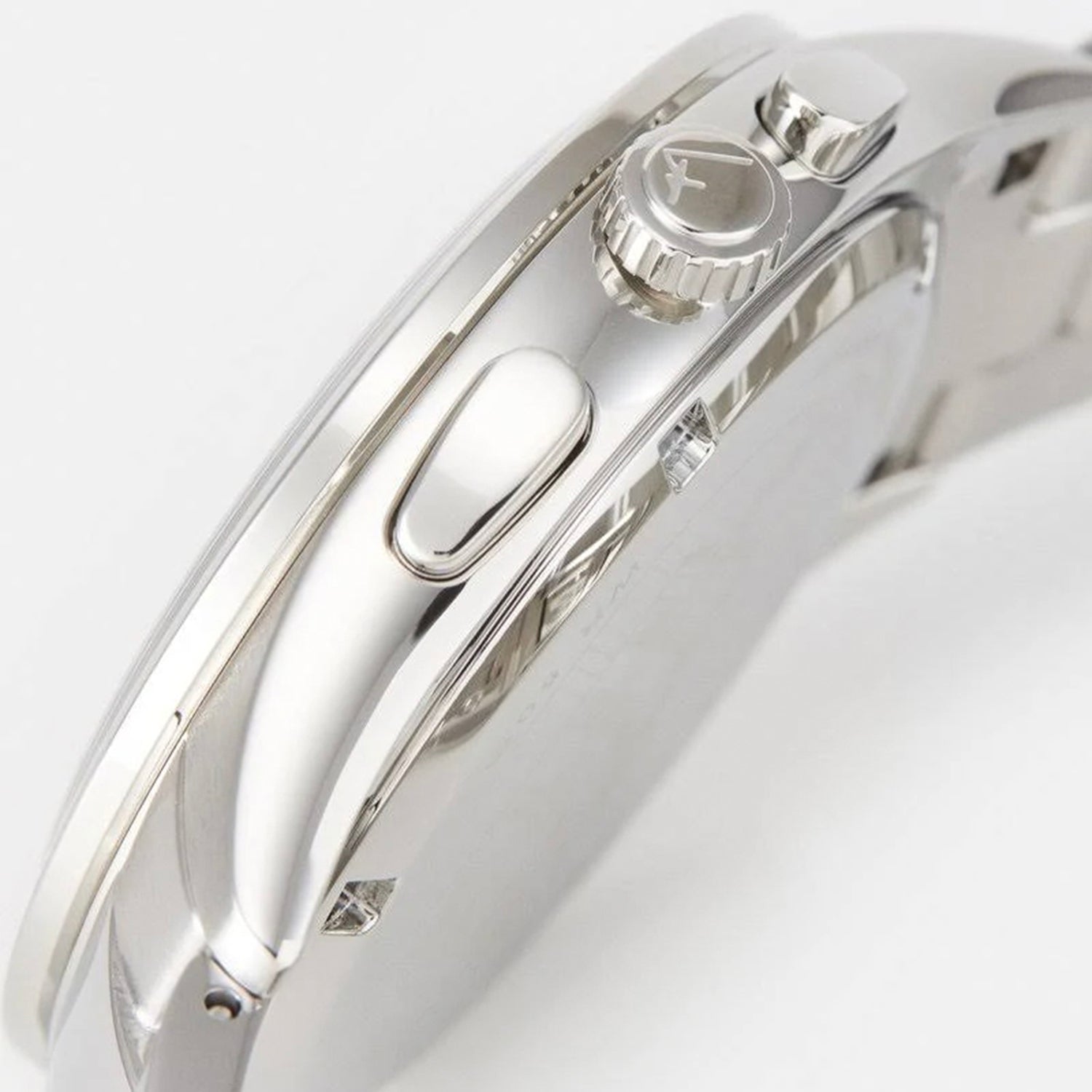 Men Quartz White Dial Chronograph Stainless Steel Watch SFYI00321