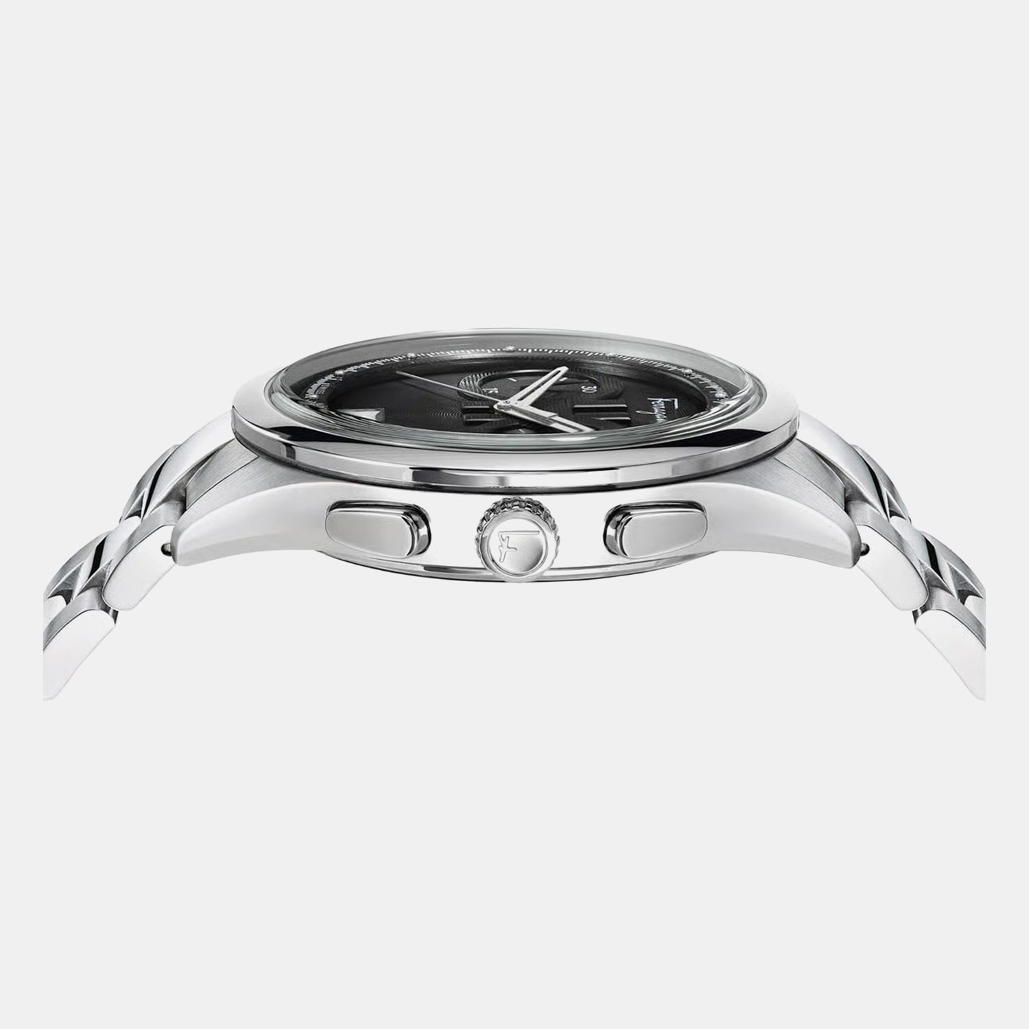 Men Quartz White Dial Chronograph Stainless Steel Watch SFYI00321