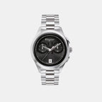 Men Quartz White Dial Chronograph Stainless Steel Watch SFYI00321