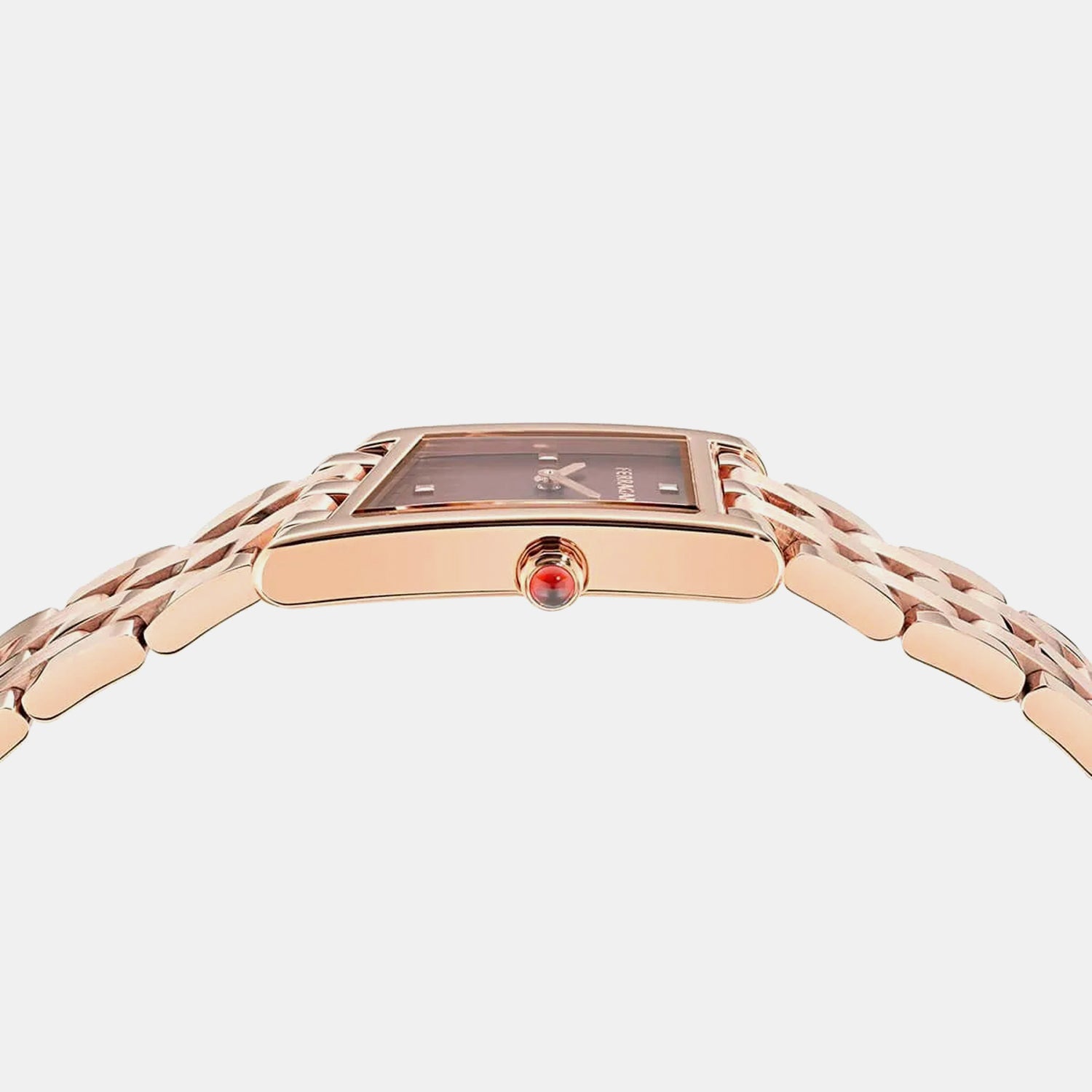 Women Quartz Burgundy Dial Analog Stainless Steel Watch SFYT00425