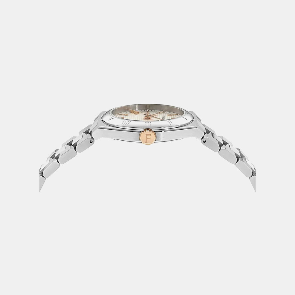 Women Quartz Silver White Dial Analog Stainless Steel Watch SFZB00224