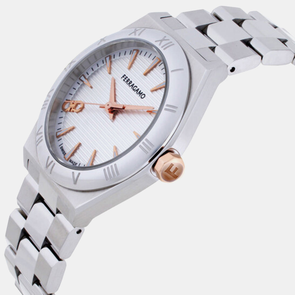 Zb-Vega Upper East 35Mm-F Women Quartz White Dial Analog Stainless Steel Watch SFZB00224