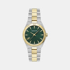Women Quartz Green Dial Analog Stainless Steel Watch SFZB00324