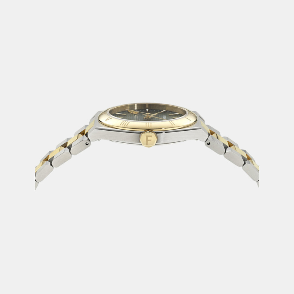 Women Quartz Green Dial Analog Stainless Steel Watch SFZB00324