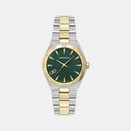 Women Quartz Green Dial Analog Stainless Steel Watch SFZB00324