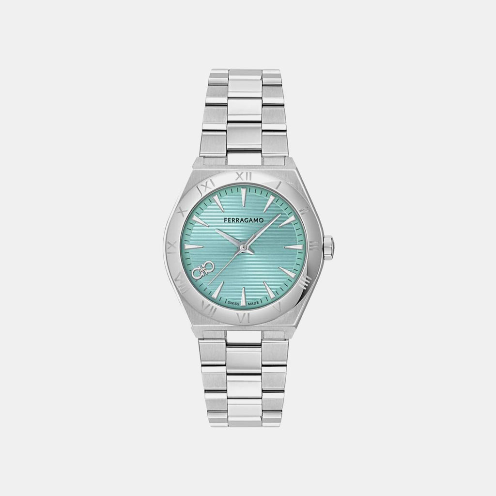 Women Quartz Light Blue Dial Analog Stainless Steel Watch SFZB00624