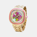C Series Unisex Quartz Multicolour Dial Analog Stainless Steel Watch C2/01