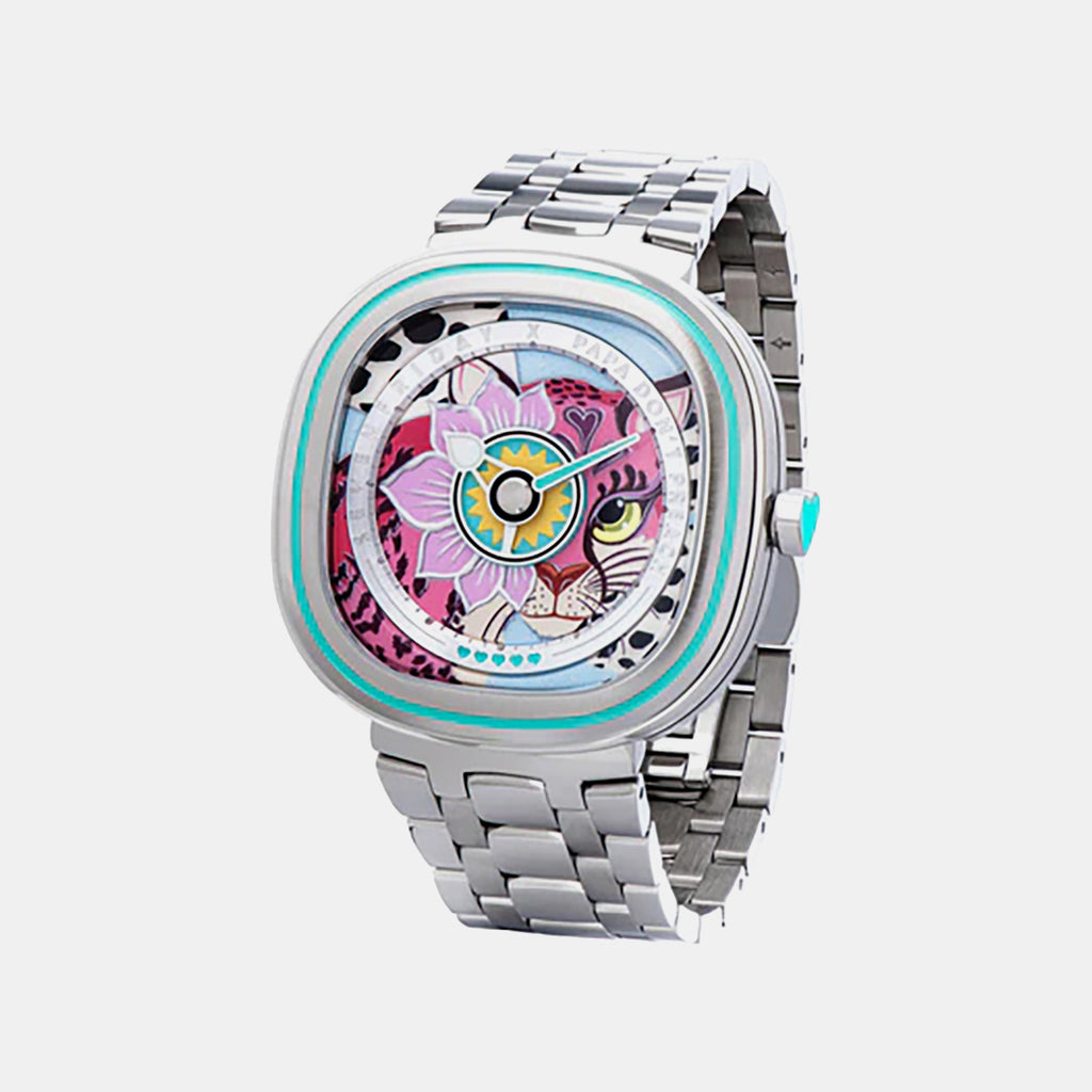 C Series Unisex Quartz Multicolour Dial Analog Stainless Steel Watch C1/01