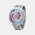 C Series Unisex Quartz Multicolour Dial Analog Stainless Steel Watch C1/01