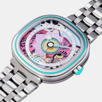 C Series Unisex Quartz Multicolour Dial Analog Stainless Steel Watch C1/01