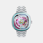 C Series Unisex Quartz Multicolour Dial Analog Stainless Steel Watch C1/01